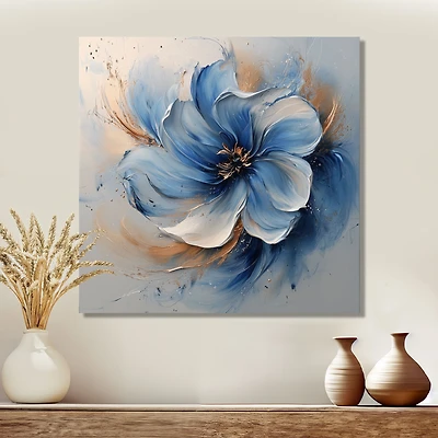 Blue Chrysanthemums – Velvet Petals in Ink Flow