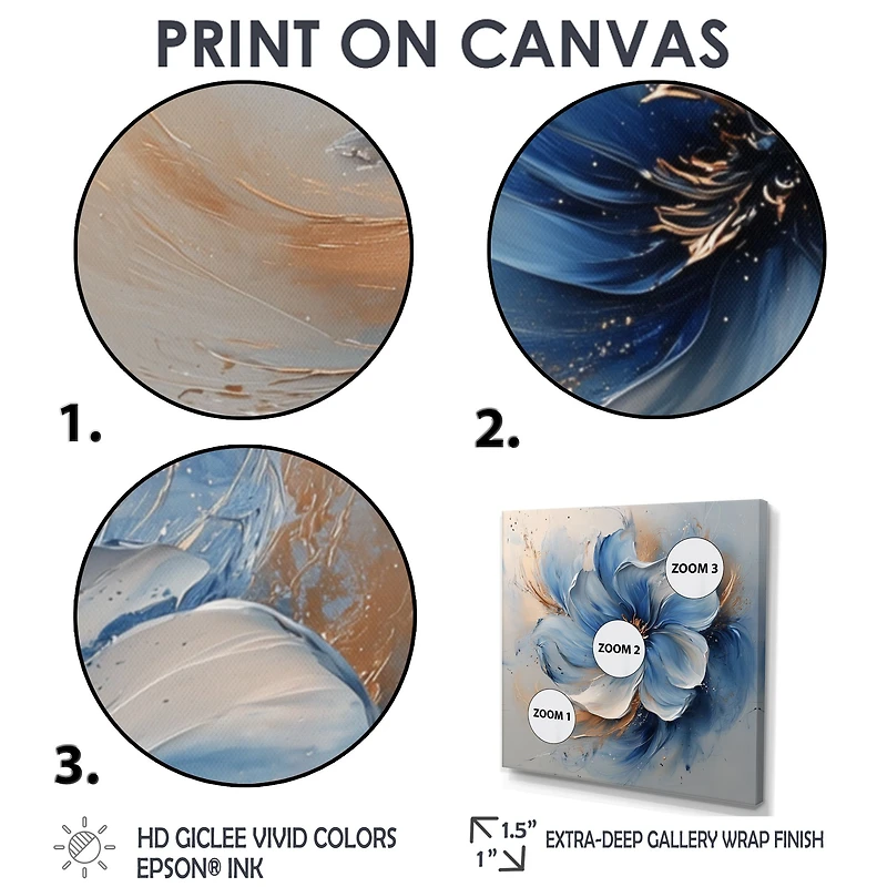 Blue Chrysanthemums – Velvet Petals in Ink Flow