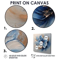 Blue Chrysanthemums – Velvet Petals in Ink Flow