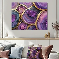 Crystal Essence – Purple and Wood Abstract Harmony