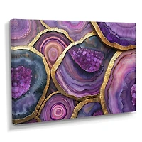 Art mural essence cristal violet et bois abstrait « Crystal Essence »