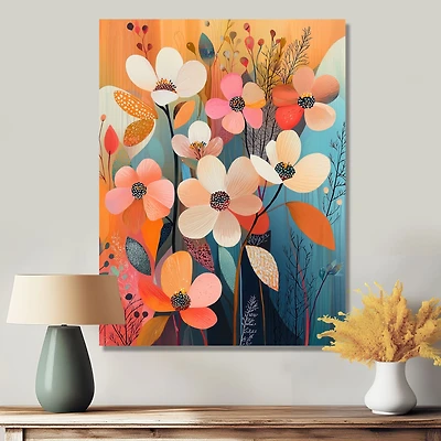 Art mural cornouiller abstrait coloré