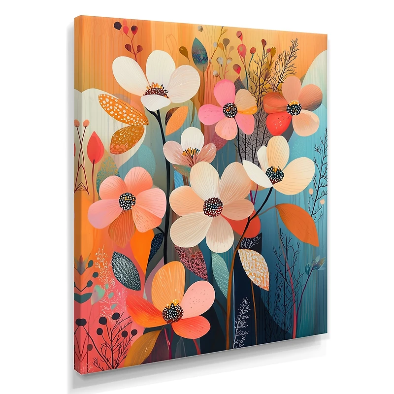Dogwood Harmony – Colorful Botanical Abstract