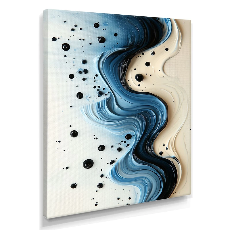 Art mural rythme aqua abstrait serein « Aqua Rhythm »