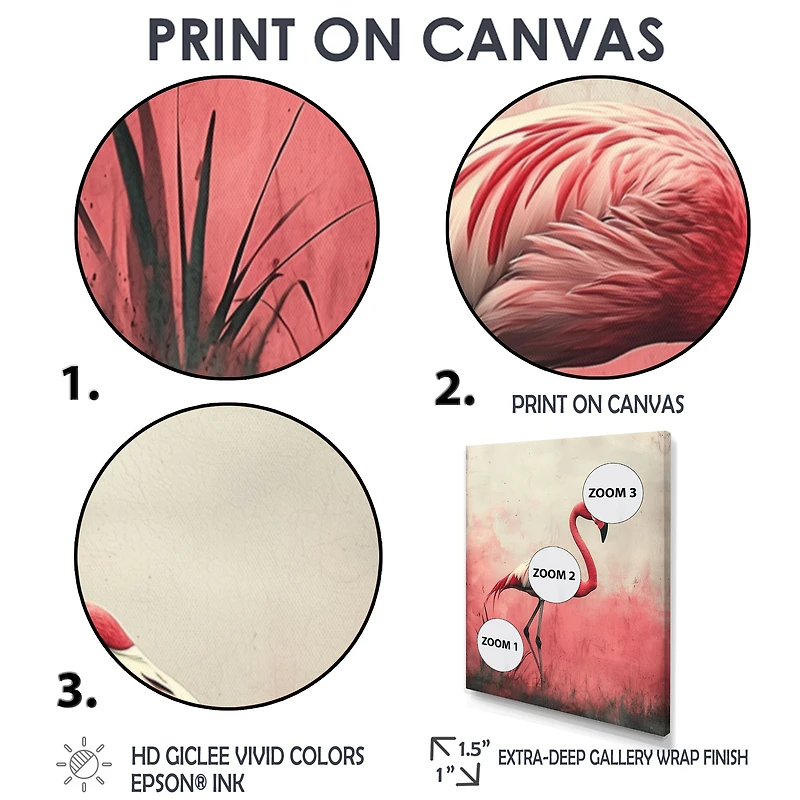 Flamingo Reflections – Tropical Pink Water Serenity