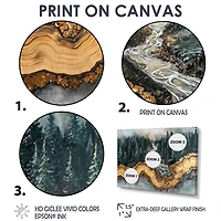 Art mural veines d’hiver forêt de cristal