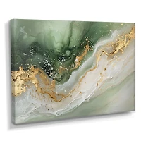 Art mural sentiers émeraude paysage minéral