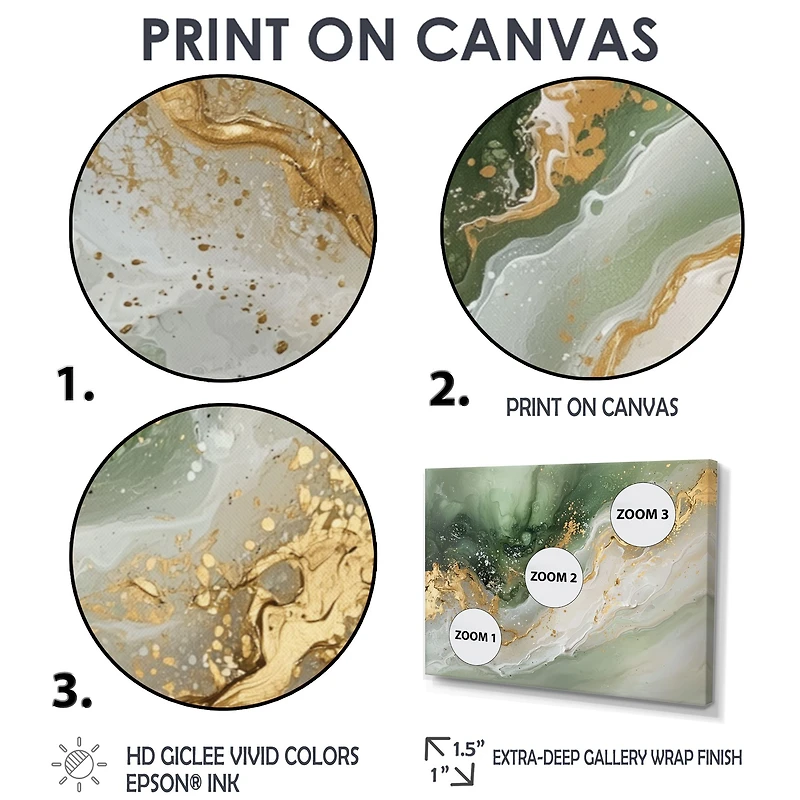 Art mural sentiers émeraude paysage minéral