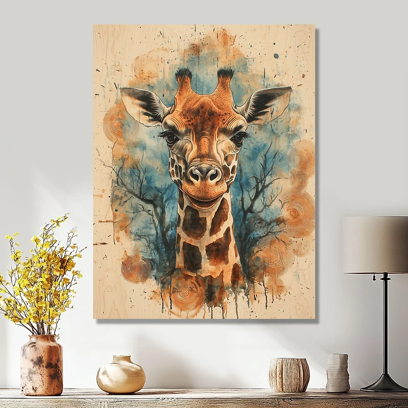 Silent Watcher – Giraffe in African Savannah