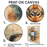 Art mural girafe savane africaine « Silent Watcher »