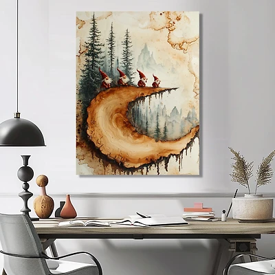 Forest Gnome Family – Whimsical Woodland Portrait