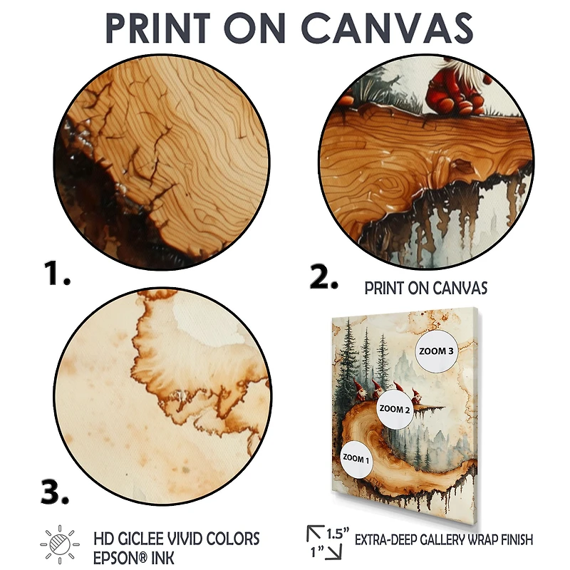 Art mural famille de gnomes forestiers