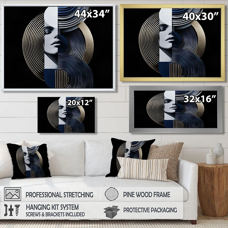 Strength in Symmetry – Geometric Female Portrait