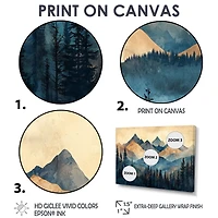 Art mural racines de pins profondeur forestière