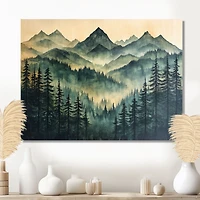 Woodland Silhouette – Calm Mountain Horizon