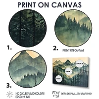 Woodland Silhouette – Calm Mountain Horizon