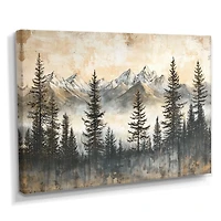 Timber Peaks – Minimalist Winter Mountain Scene