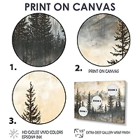 Timber Peaks – Minimalist Winter Mountain Scene