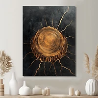 Art mural texture abstraite rondin onyx