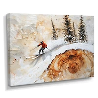 Art mural skieurs sommets enneigés « Winter Gliders »