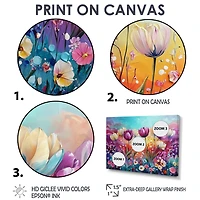 Art mural champ floral « Lavender Fantasy »