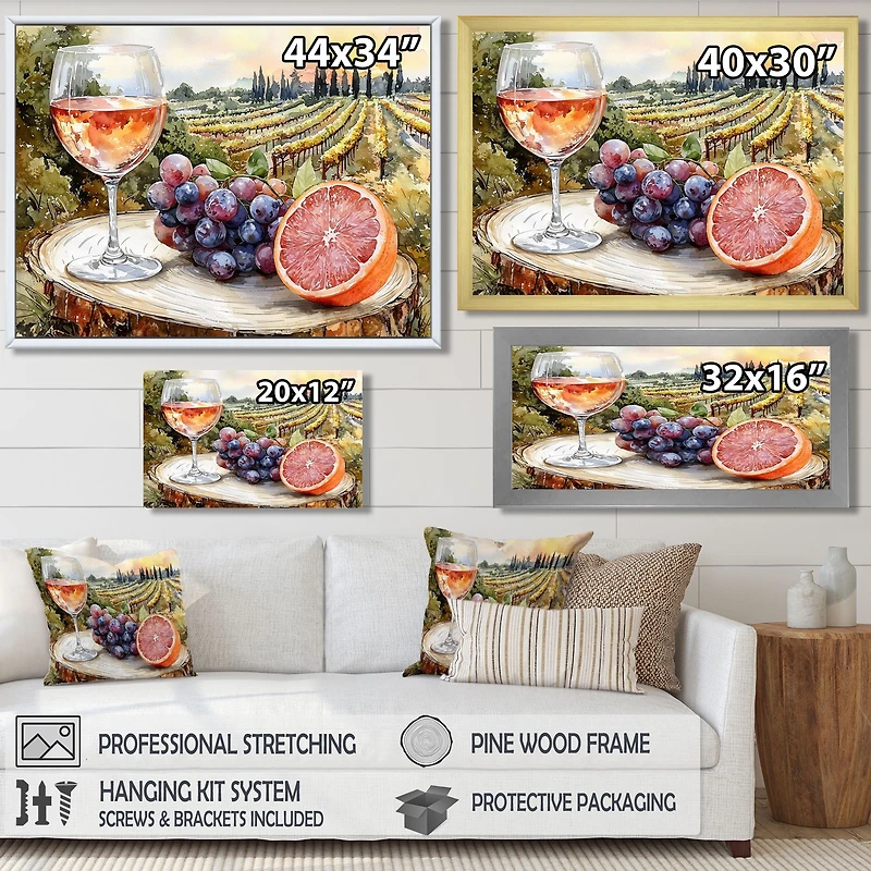 Art mural nature morte vignoble « Vineyard Still Life »