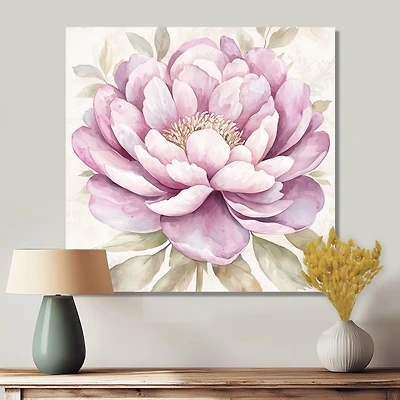 Art mural pivoine rose minimaliste « Pink Peony Elegance »