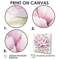 Pink Peony Elegance – Soft Minimalist Floral Art