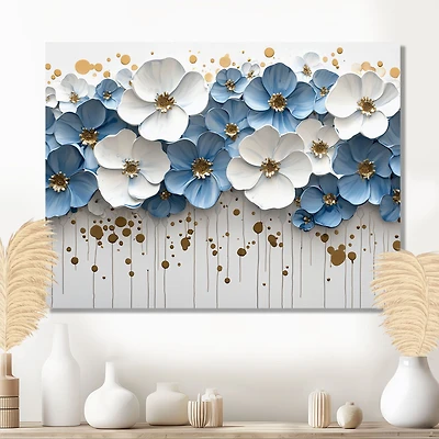 Blue and White Wildflowers – Creamy Blossoms in Nature