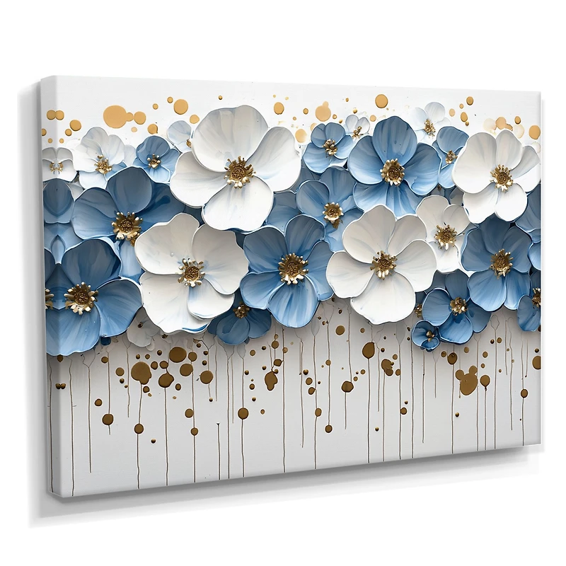 Blue and White Wildflowers – Creamy Blossoms in Nature