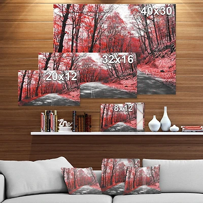 Toile « Patch Red Forest »