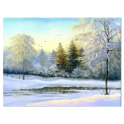 Beautiful Scenery Winter Forest Wall Art