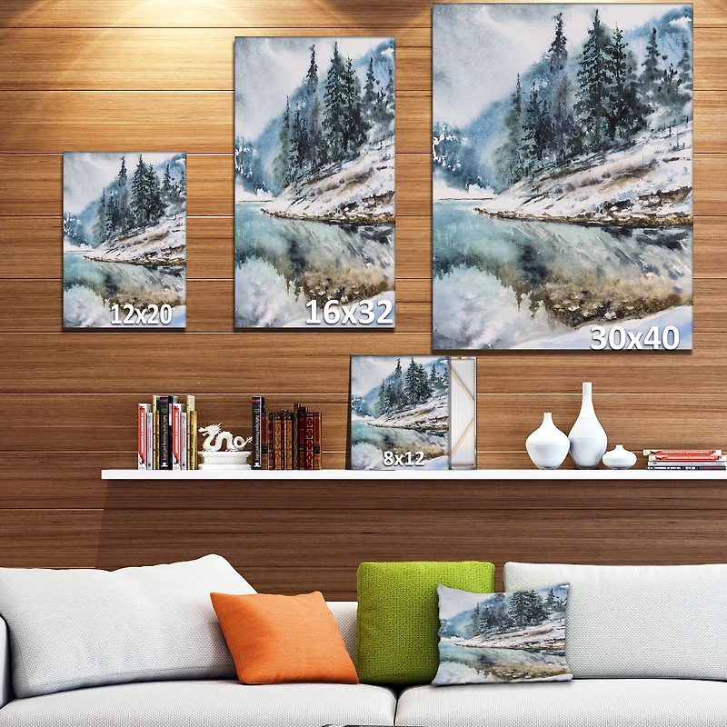 Toile « Mountain Hill Reflected Water »