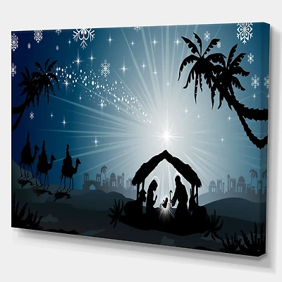Toile « Christmas Nativity Scene with Three Wise Men »