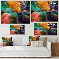 Colorful and Dark Gradient Clouds  Canvas Wall Art Print
