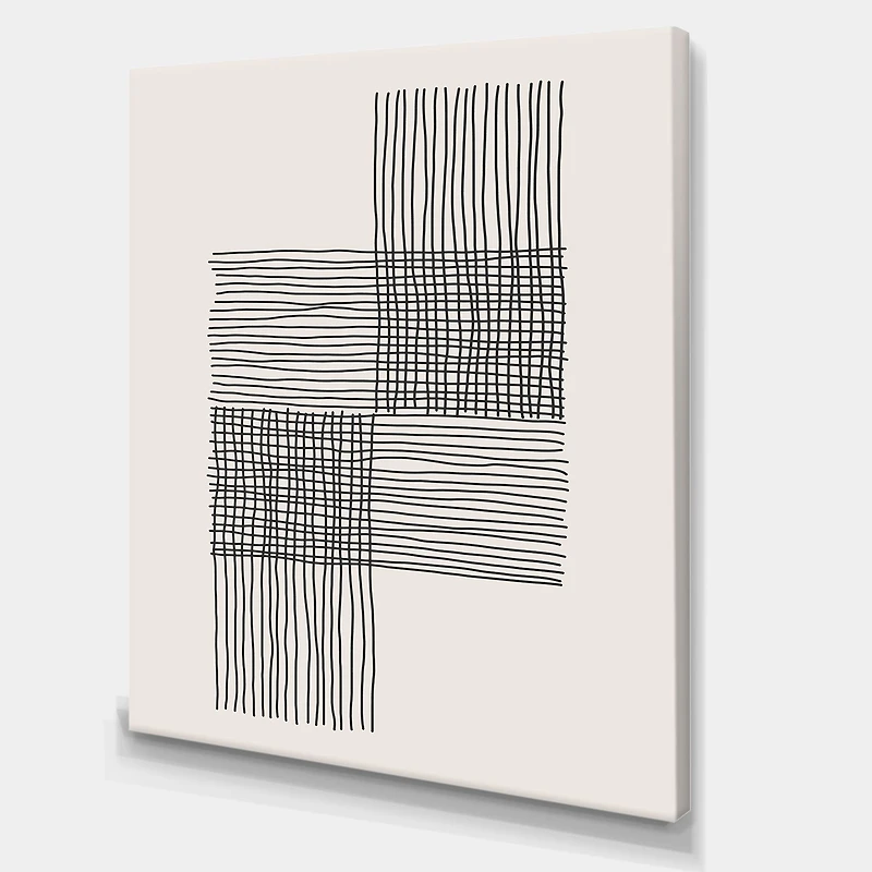 Toile « Minimal Geometric Compostions of Elementary Forms XIX »