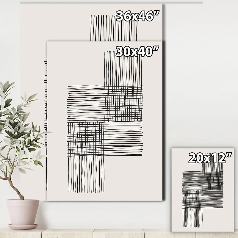 Toile « Minimal Geometric Compostions of Elementary Forms XIX »