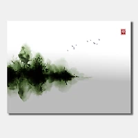 Japanese Red Moon I  Wall Art