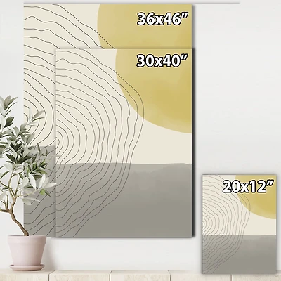 Minimal Geometric Compostions of Elementary Forms XXXIV  Wall Art