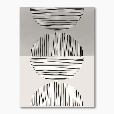 Minimal Geometric Lines and Circle IX  Wall Art