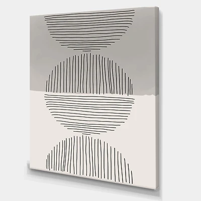 Minimal Geometric Lines and Circle IX Wall Art