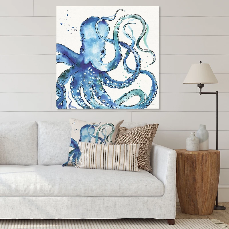Blue Deep Sea VIII Canvas Wall Art