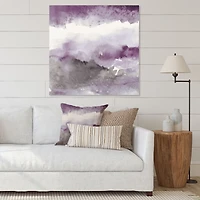 Midnight at the Lake III Amethyst and Grey  Wall Art