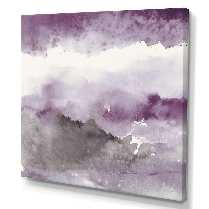 Midnight at the Lake III Amethyst and Grey  Wall Art