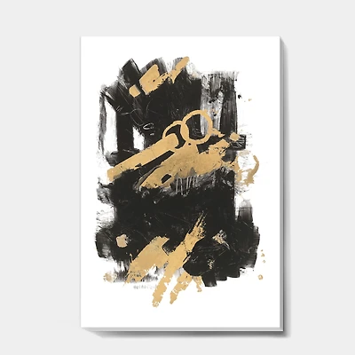 Toile « Gold and Black Drift I »