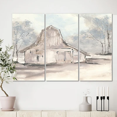 Farmhouse Barn Grey VI Canvas Wall Art