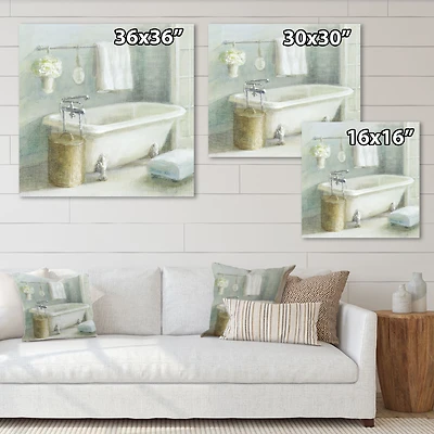 Pastel Bath I Canvas Wall Art