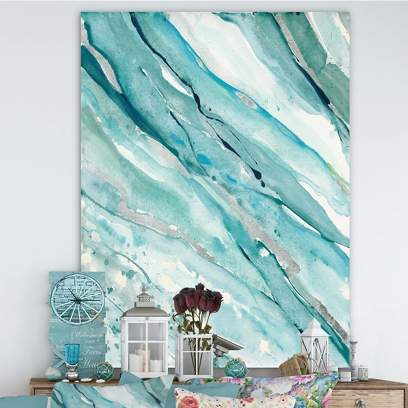 Toile « Silver Springs I Blue Green »