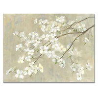 Dogwood Spring Neutral  Canvas Wall Art Print