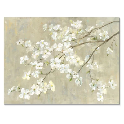 Toile imprimée « Dogwood Spring Neutral »
